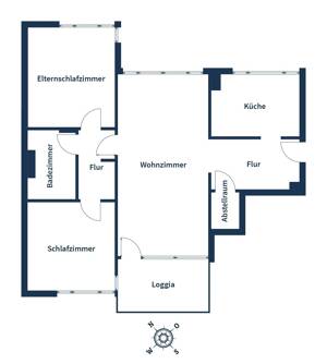 Clevere Raumaufteilung : Gepflegte 3-Zimmer-Wohnung mit Süd Loggia – 50769 Köln – Vorschaubild 8