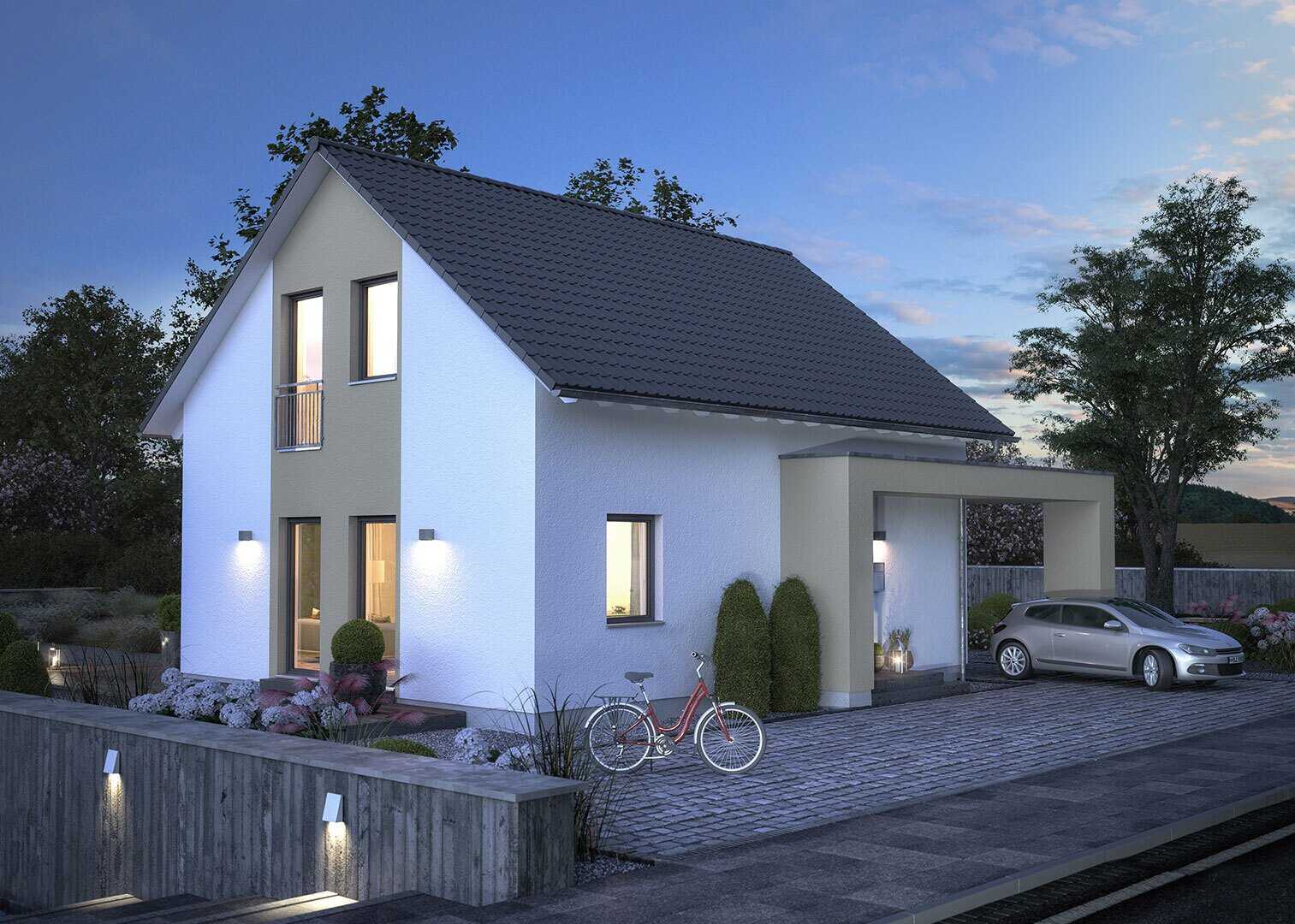 Klare Architektur, ein zeitloses Satteldach und eine intelligente Raumaufteilung LS.13.02.S – Gersheim – Bild 1 von 9