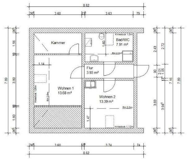 2-Raum-Wohnung in Bad Hersfeld, ruhige Lage