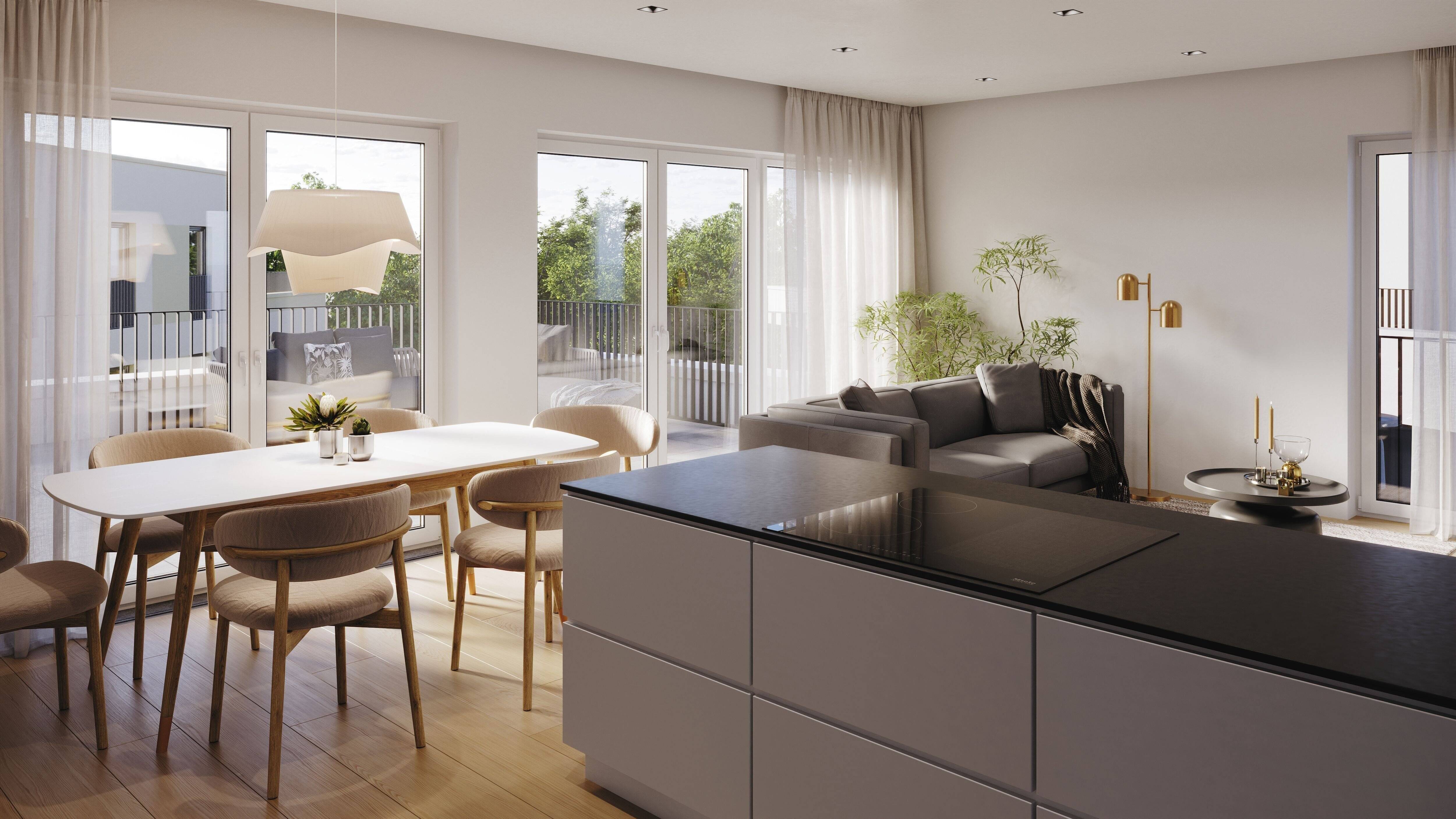 **Penthouse-Wohnung mit Blick ins Grüne und Süd-Ausrichtung** – Stein – Vorschaubild 6