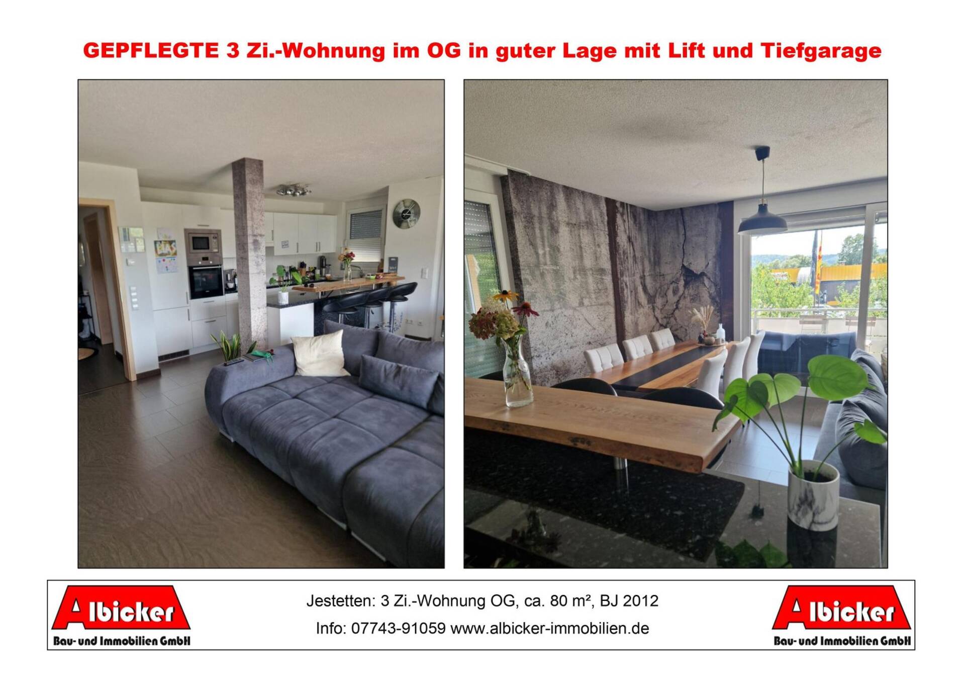 Etagenwohnung in 79798 Jestetten mit 80 m² kaufen