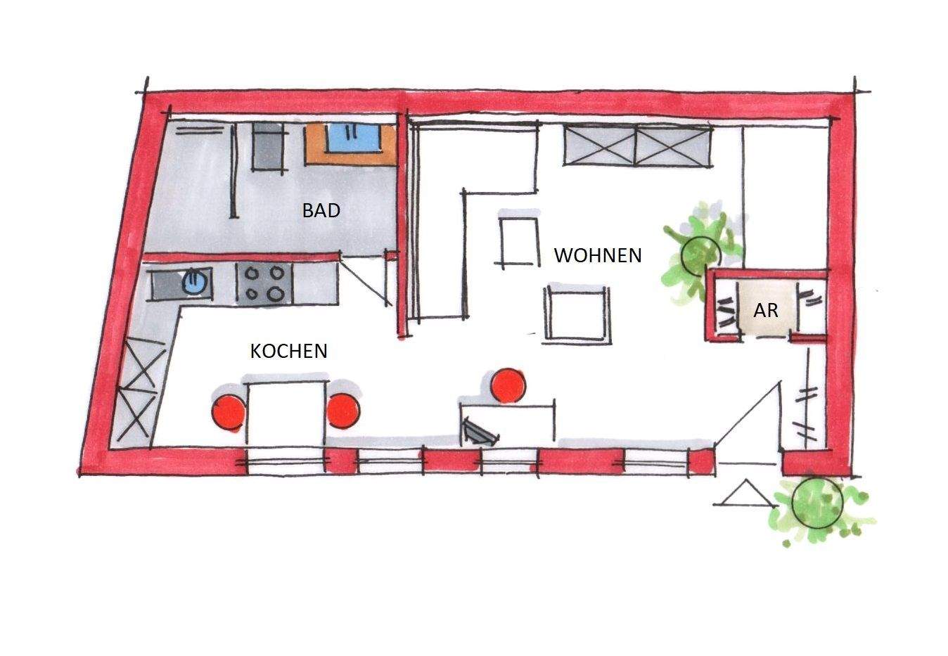 EXKLUSIVE DESIGNERWOHNUNG im Rückgebäude mit Wow-Faktor, EBK & Stellplatz in der Nordstadt** – Nürnberg – Vorschaubild 5