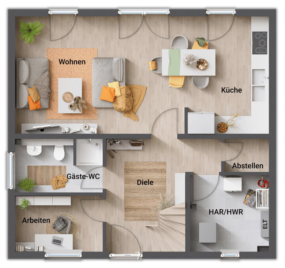 Mit Grundstück: Ein Town & Country Haus mit Charme in Salzgitter OT Gebhardshagen - heimelig und stilvoll – Salzgitter – Vorschaubild 6