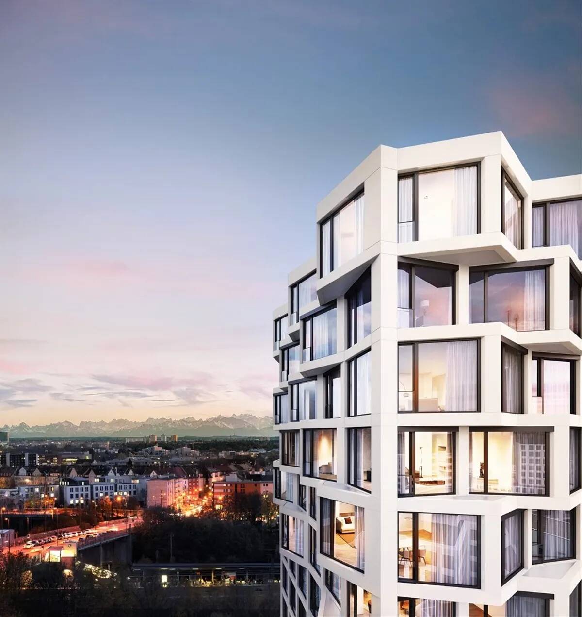Wohnung im Friends Tower mit bester Aussicht zu vermieten – München – Bild 1 von 9
