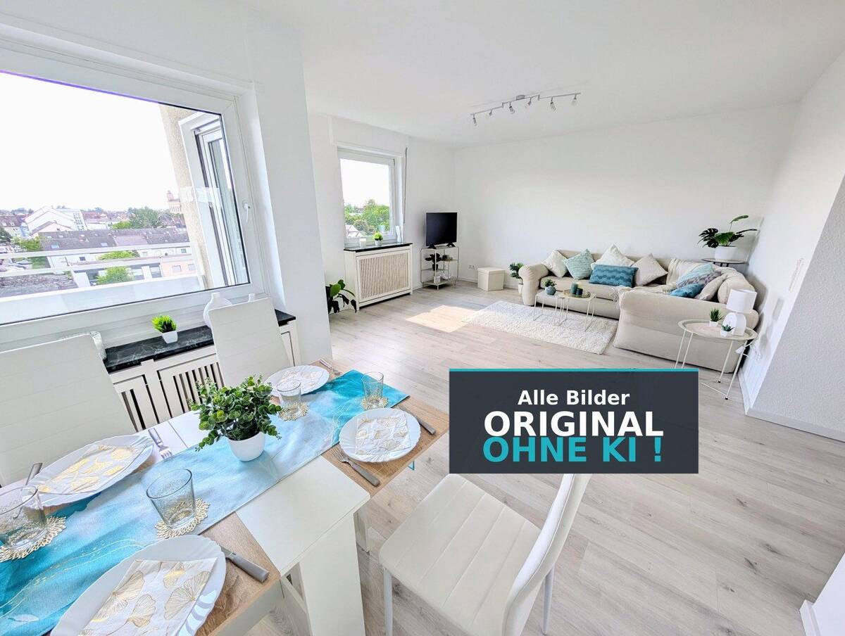 PROVISIONSFREI - sofort einziehen - Helle 3-Zimmerwohnung mit Blick zur Pfalz, komplett renoviert – 67071 Ludwigshafen am Rhein – Bild 1 von 9