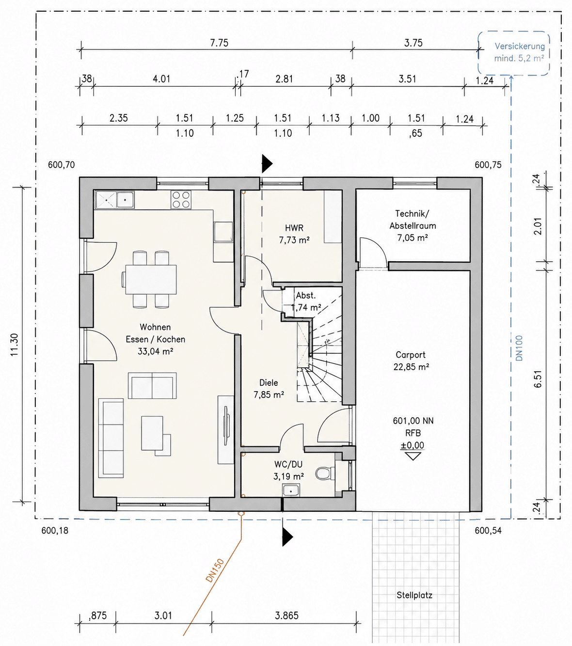 Frei ab sofort / NEUBAU - Erstbezug / Roth bei Prüm – Modernes Einfamilienhaus mit Carport und Garten – Roth bei Prüm – Vorschaubild 7