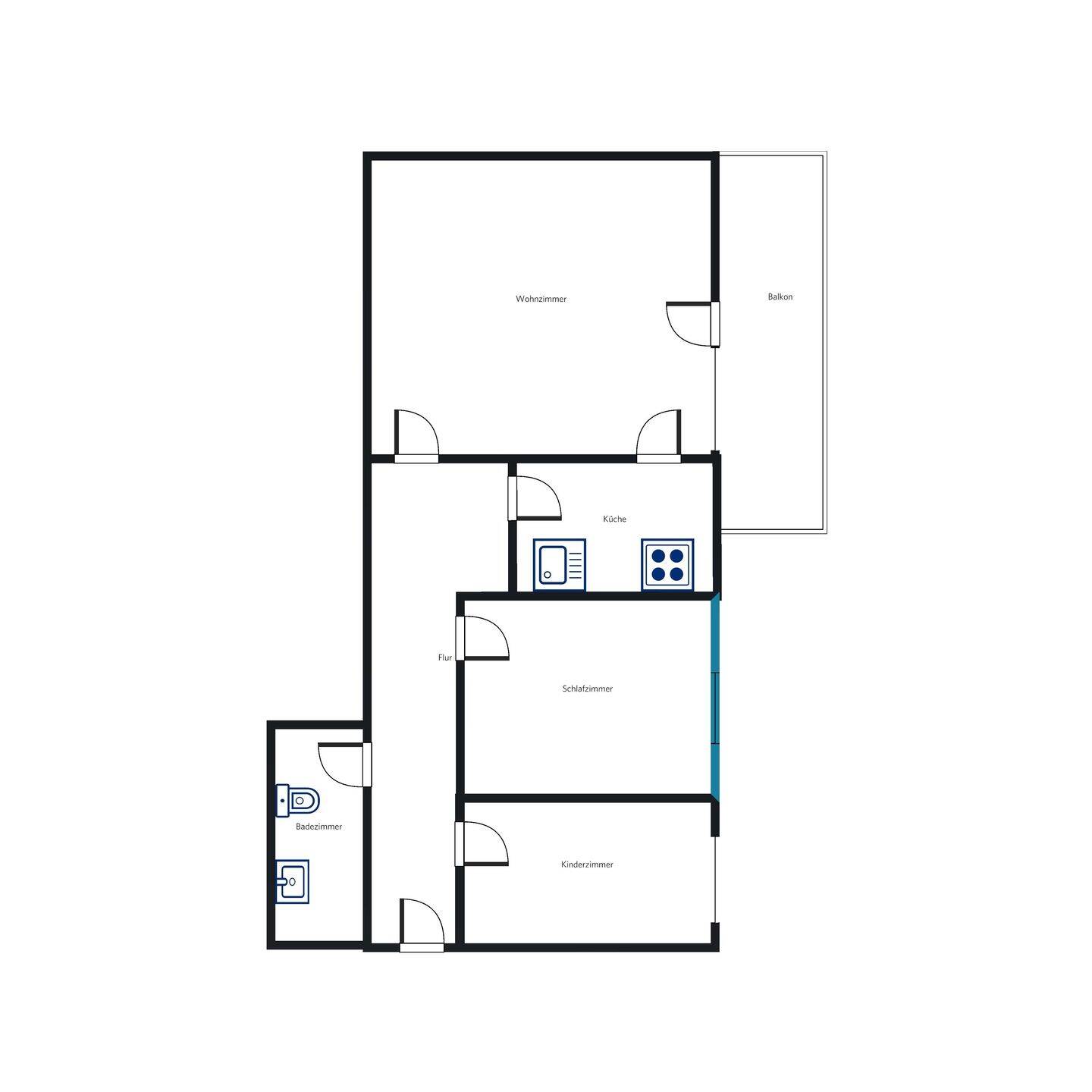3-Zimmer-Wohnung nähe Heerstr. – Berlin – Vorschaubild 2