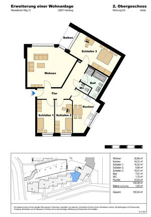 *** NEU - Hamburger Elbvororte - Hochwertige 4-Zi-Wohnung als Aufstockung eines Bestandsgebäudes *** – 22549 Hamburg – Vorschaubild 3