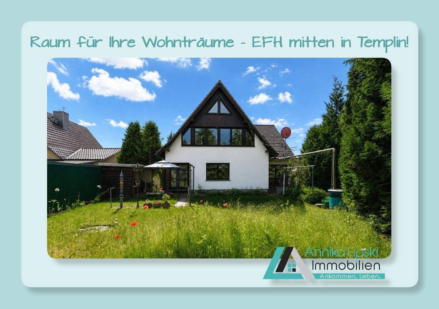 Uckermark - Raum für Ihre Wohnträume! Einfamilienhaus mitten in Templin.