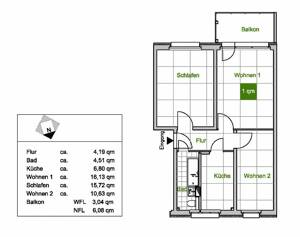 Wir renovieren für Sie! Großer Balkon! Küche und Bad mit Fenster! – 1277 Dresden – Vorschaubild 2