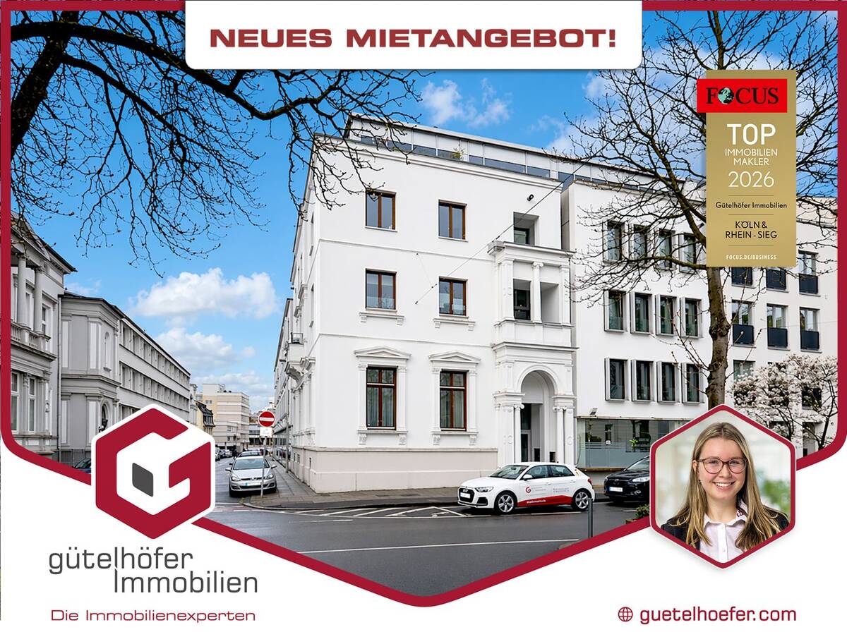 Weststadt: Besonders und großzügig! Maisonetteapartment mit Einbauküche, 2 Bädern und TG-Stellplatz – 53115 Bonn – Bild 1 von 9