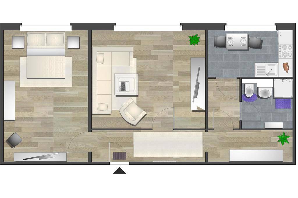 Modernisierte 2-Raum-Wohnung nahe Uferstrand – Chemnitz – Vorschaubild 5