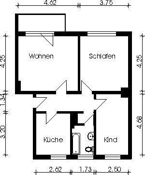 3-Raumwohnung im Subzentrum, Magdeburg-Sudenburg, zu vermieten – 39112 Magdeburg – Vorschaubild 2