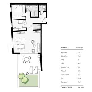 NEO4: NEUBAU Wohnung mit Dachterrasse und Blick auf den Pfühlpark – 74074 Heilbronn – Vorschaubild 3