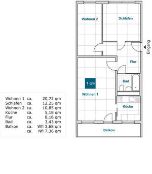 Top sanierte 3-Zimmer-Wohnung mit Balkon (WBS)! – 1169 Dresden – Vorschaubild 2