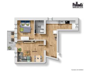 Cotta - modernisierte, frei werdende 2-Zimmer-Wohnung mit Balkon – Hebbelstraße 21, 1157 Dresden – Vorschaubild 2