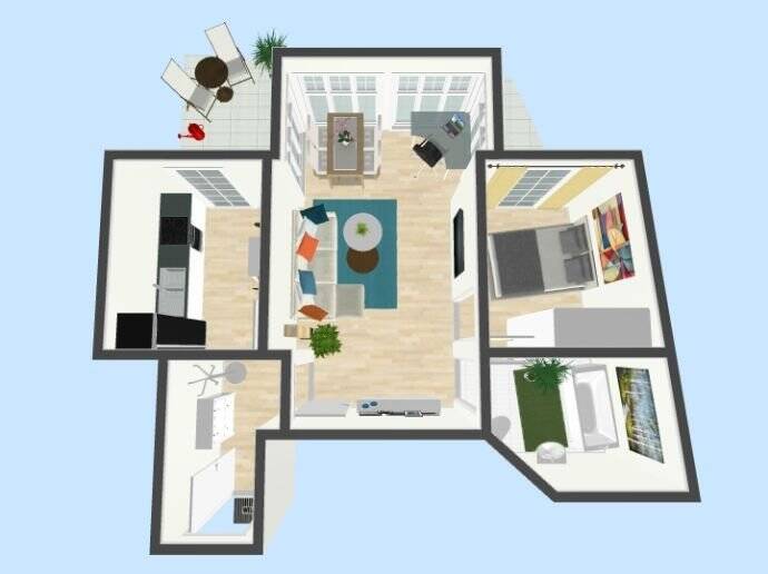 Moderne 2-Raum Wohnung – unmittelbar der Fußgängerzone