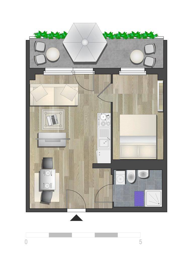Wunderschöne Balkonwohnung mit Dusche – Chemnitz – Vorschaubild 5