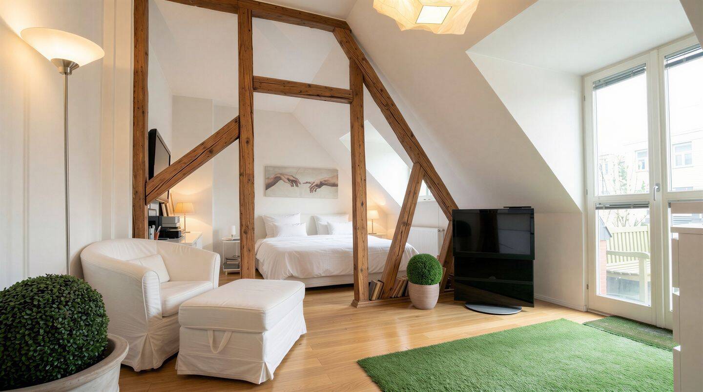 Elegante Loftwohnung im Wiesbadener Westend mit ca. 106 m², zwei Balkonen und ruhiger Innenhoflage – Wiesbaden – Bild 1 von 9