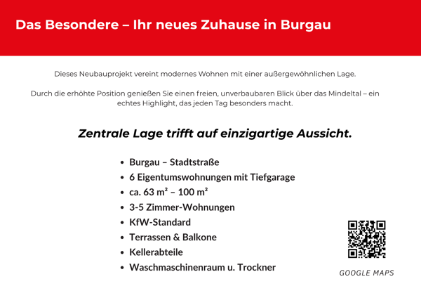 Etagenwohnung in 89331 Burgau mit 63 m² kaufen