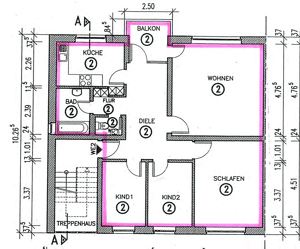 Attraktive 4-Zimmer-Wohnung mit Balkon und Stellplatz in Düsseldorf-Unterrath – 40468 Düsseldorf – Vorschaubild 6