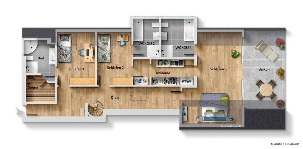 Extravaganter Wohntraum! Luxuriöse 5,5 Zimmer-Maisonette für gehobene Ansprüche! – Stuttgart – Vorschaubild 4