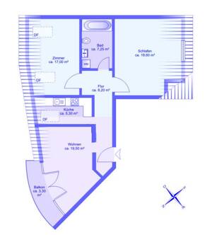 Penthouse-Feeling in 3-Zimmer-Wohnung - ideal zur WG-Vermietung oder Selbstnutzung – 68199 Mannheim – Vorschaubild 9