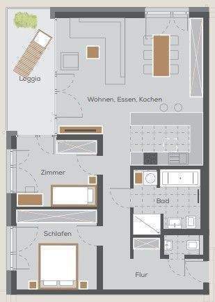 Energieeffizienz wird bei uns GROSS geschrieben! 3-Zimmer-Neubauwohnung an grüner Baumallee in toller Lage von Nürnberg! – Nürnberg – Vorschaubild 8