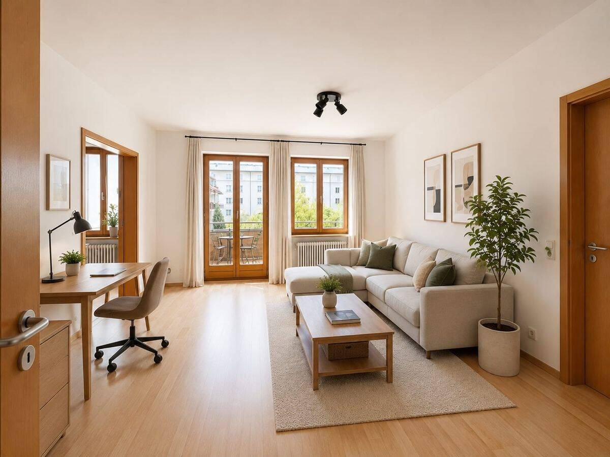 Gepflegtes 2,5-Zimmer-Zuhause mit Südbalkon & Tiefgarage zum Wohlfühlen! – Augsburg – Vorschaubild 2