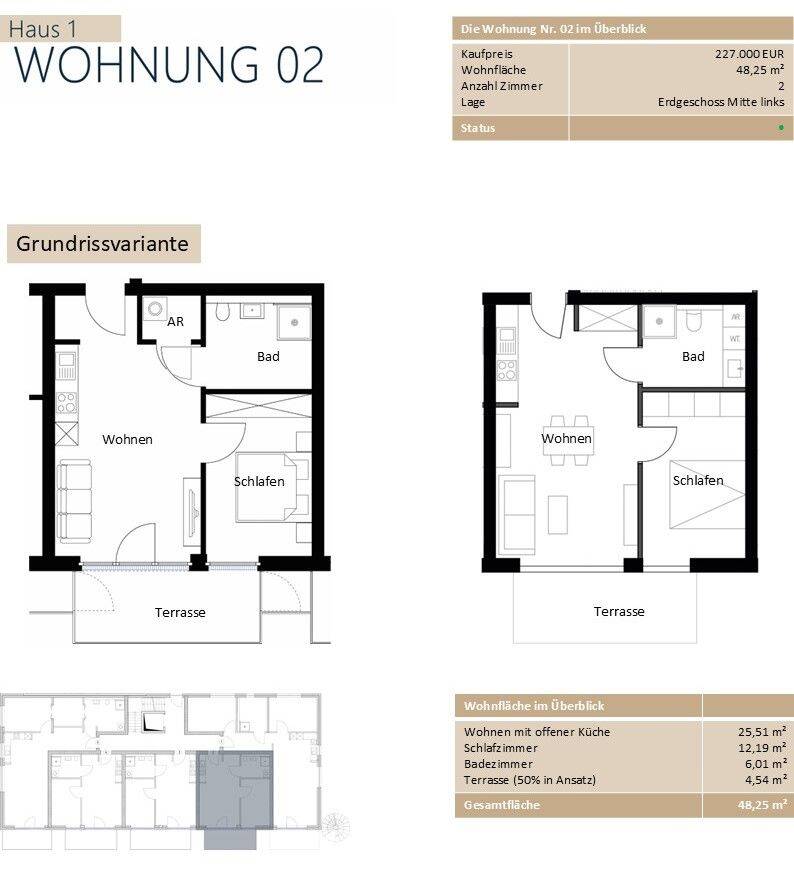 Provisionsfreie 2-Zimmer-Neubauwohnung mit Terrasse | KfW40 + QNG | Bad Iburg – Bad Iburg – Vorschaubild 4