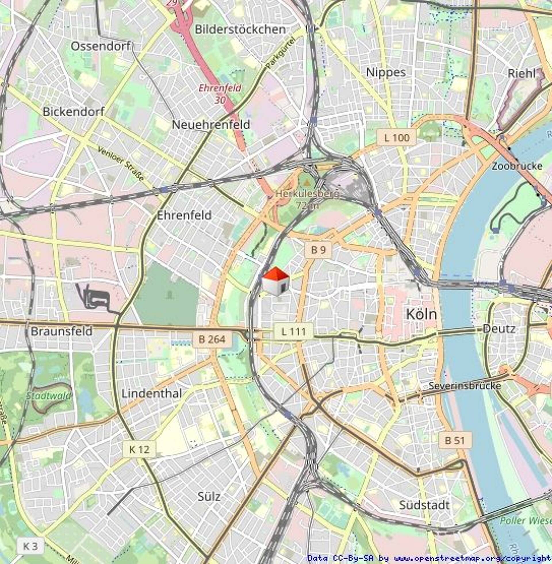 Etagenwohnung in 50672 Köln mit 89 m² kaufen