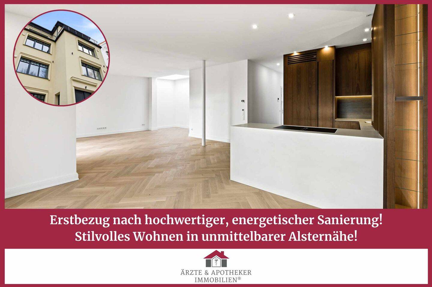 Erstbezug nach hochwertiger energetischer Sanierung - stilvolles Wohnen in unmittelbarer Alsternähe!
