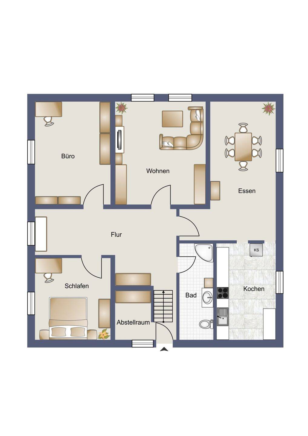IMMOBILIEN GUMNIOR präsentiert: moderne Dachgeschosswohnung in zentraler Lage von Neuenkirchen – Neuenkirchen – Vorschaubild 2
