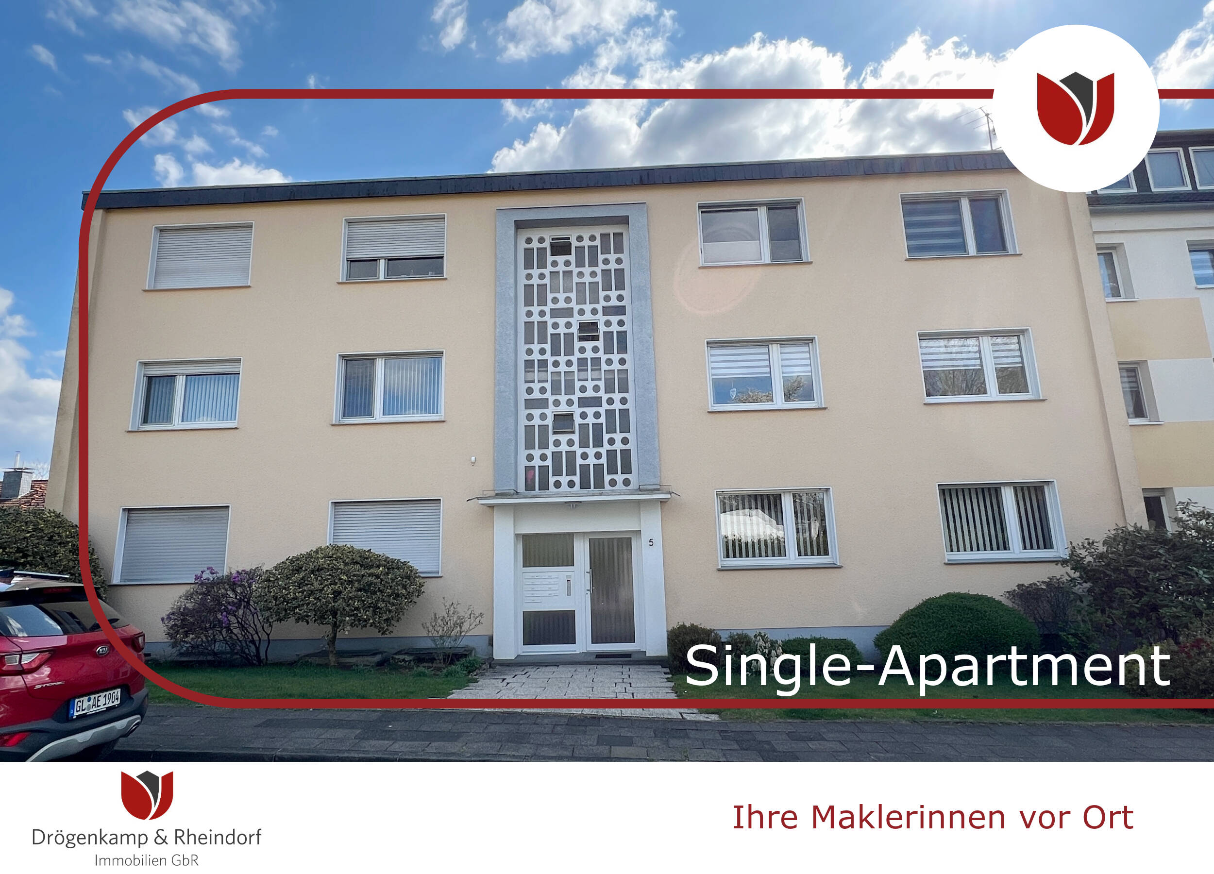 SINGLE APARTMENT - auch für Pendler - Küchenzeile -  Gartenmitbenutzung -