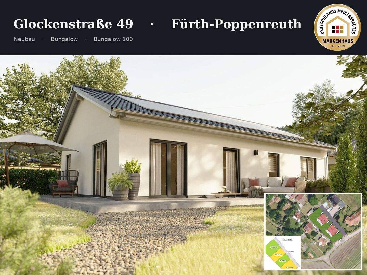 Fürth: Neubau Bungalow | Komplettpreis inkl. Grundstück & Baunebenkosten