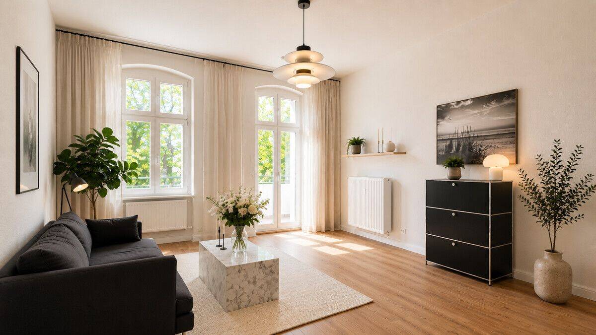 Sonnige 2-Zimmer-Wohnung mit Balkon und Aufzug - stilvoll renoviert. Einziehen und wohlfühlen! – Berlin – Bild 1 von 9