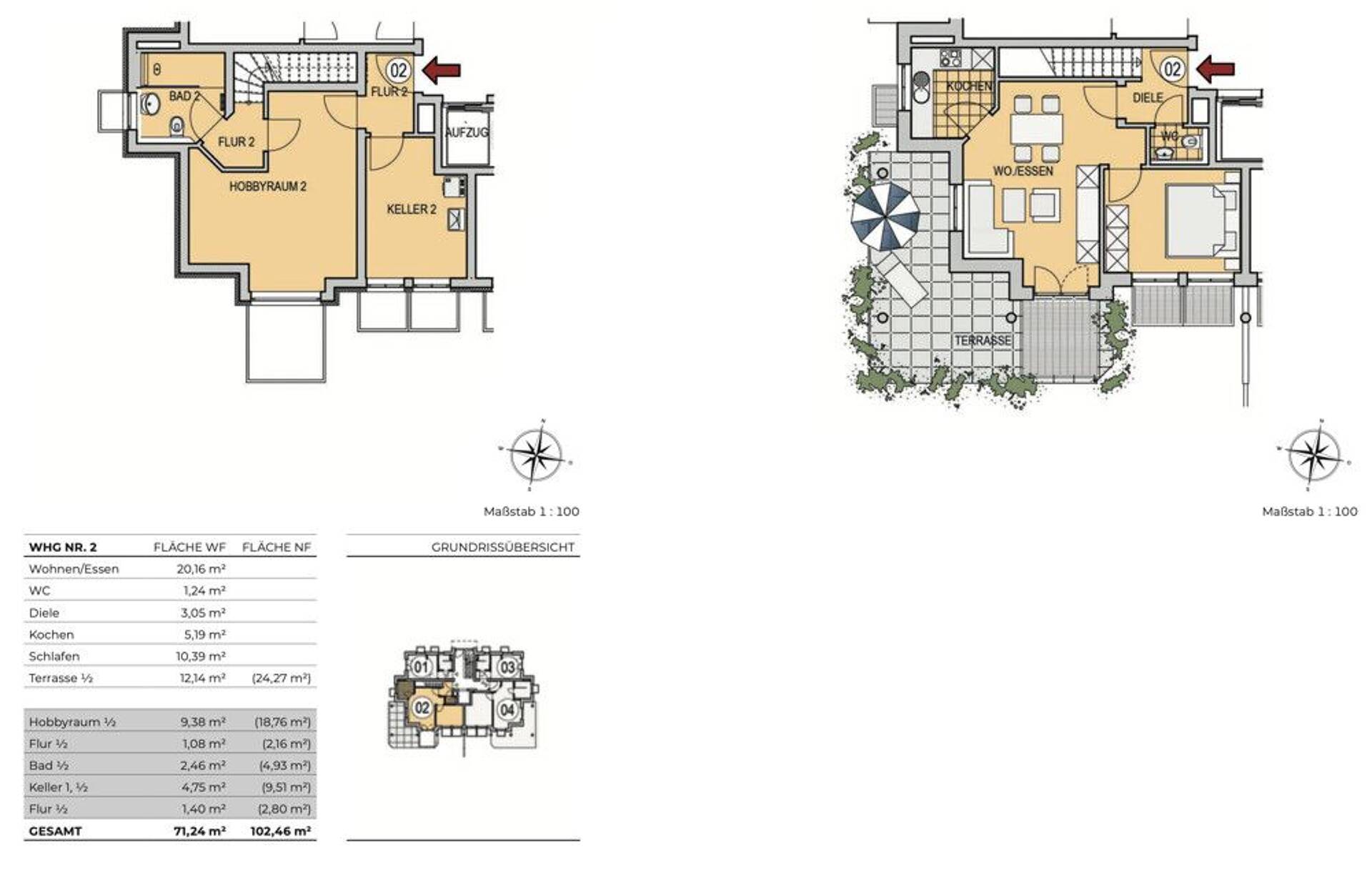 Erdgeschosswohnung in 82140 Olching mit 71,24 m² kaufen