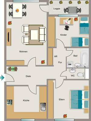 Demnächst frei! 3-Zimmer-Wohnung in Duisburg Vierlinden – 47178 Duisburg – Vorschaubild 9