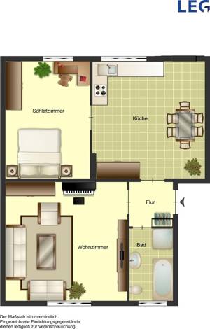 Charmante 2-Zimmer-Wohnung in Bocholt Helle Etagenwohnung mit Badfenster – 46397 Bocholt – Vorschaubild 2