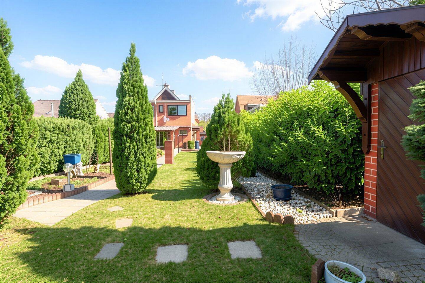 Platz, Potenzial, Perspektive: Doppelhaushälfte mit schönem Garten