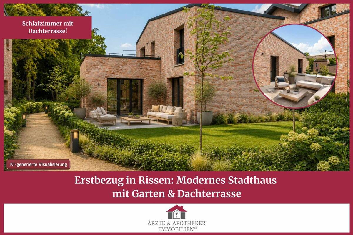 Erstbezug in Rissen: Modernes Stadthaus mit Garten & Dachterrasse – 22559 Hamburg – Bild 1 von 9