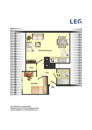 Gemütliche 2-Zimmer-Etagenwohnung in Bocholt 36 m² – 46397 Bocholt – Vorschaubild 2