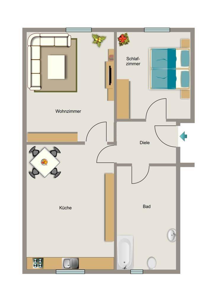 Demnächst frei! 2-Zimmer-Wohnung in Bottrop Stadtmitte – Bottrop – Vorschaubild 7