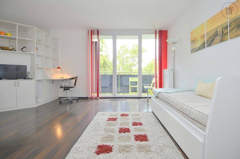 Schickes möbliertes 1-Zimmer Apartment mit Balkon und Internet in Wiesbaden Südost