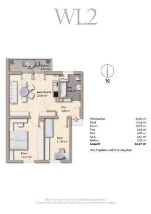 Attraktive Kapitalanlage: Vermietete 3-Zimmer-Wohnung mit Balkon – provisionsfrei ! – 85635 Höhenkirchen-Siegertsbrunn – Vorschaubild 5