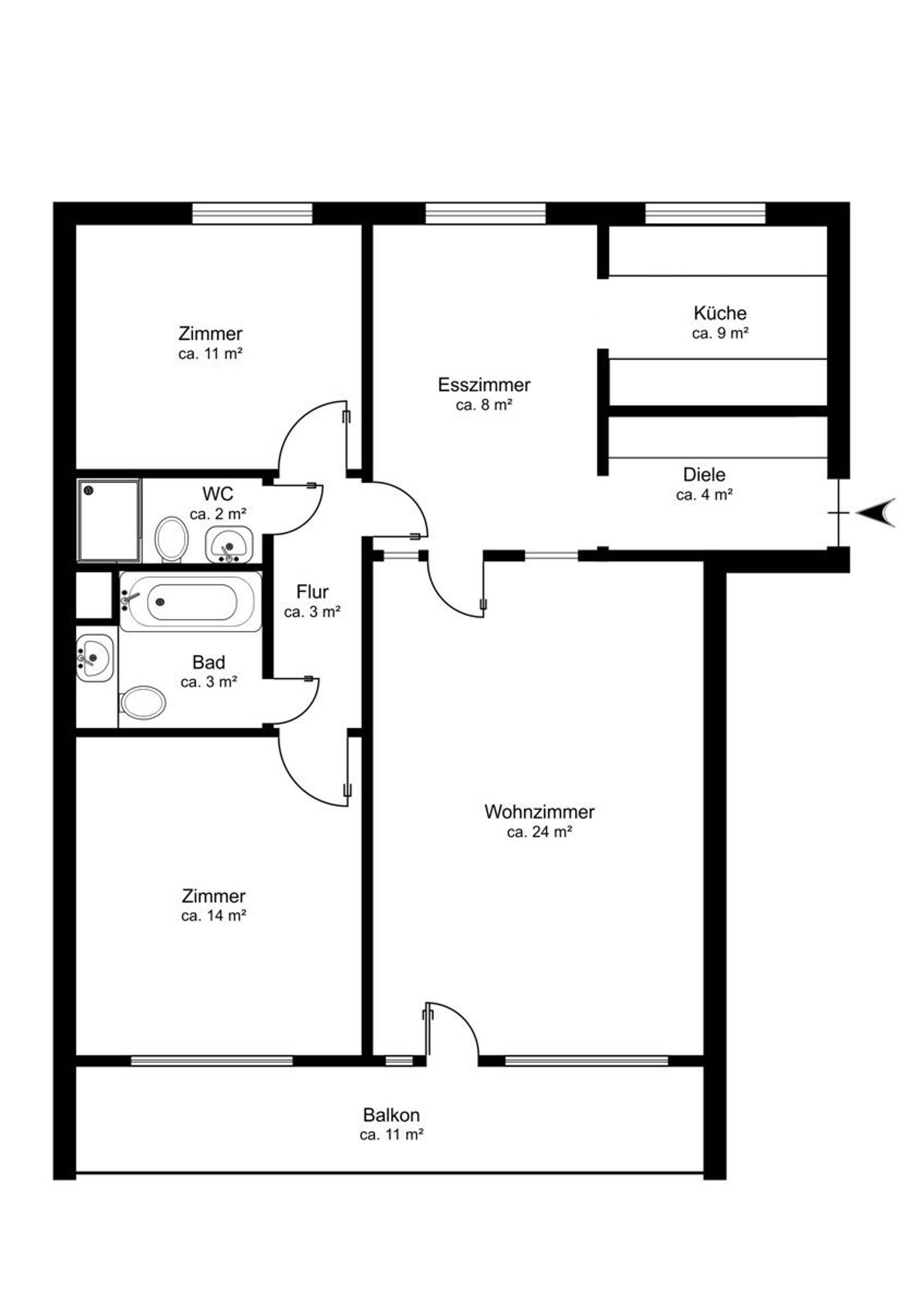 Etagenwohnung in 50996 Köln / Rodenkirchen mit 84 m² kaufen