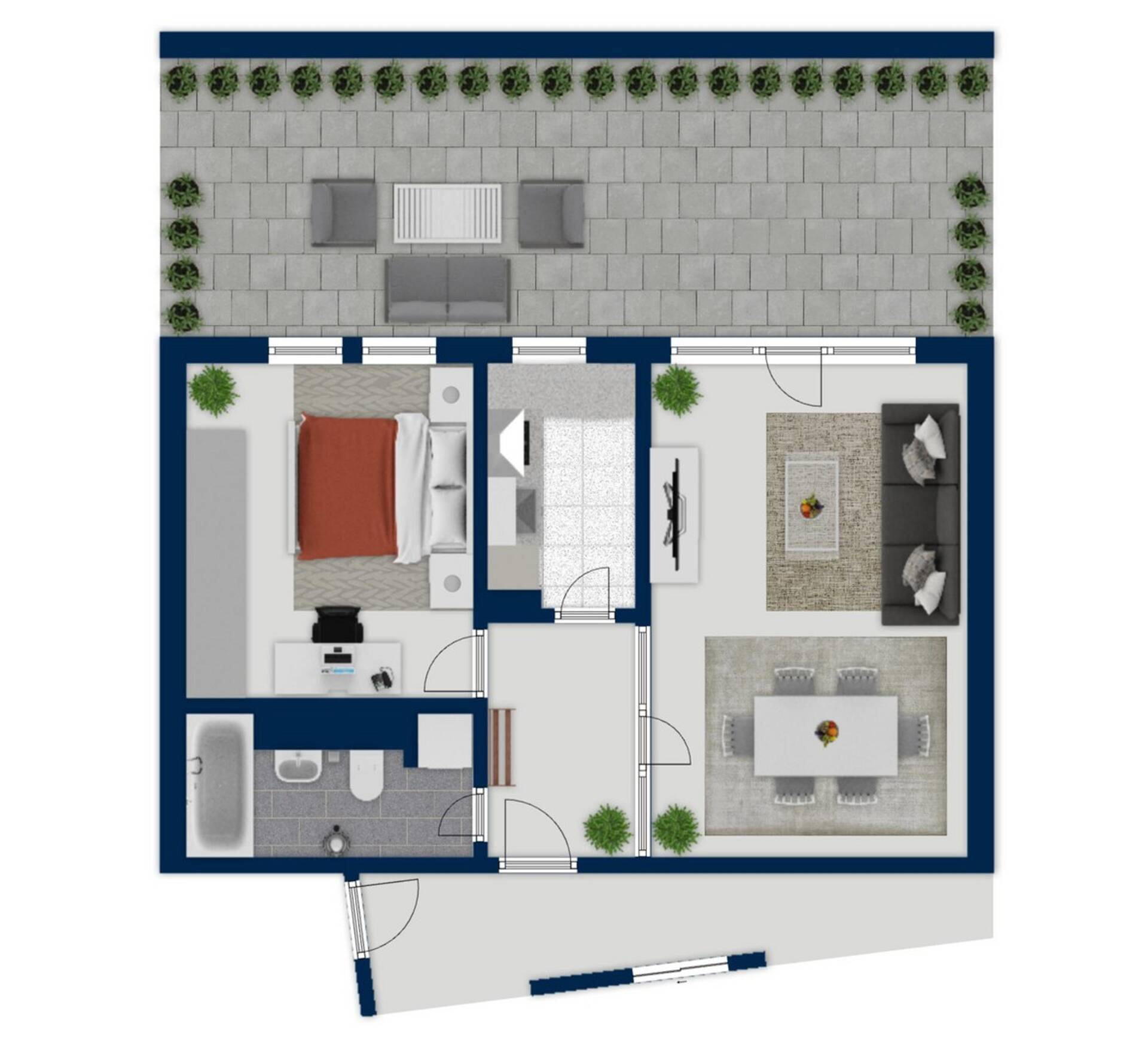 Terrassenwohnung in 50933 Köln mit 77,44 m² kaufen