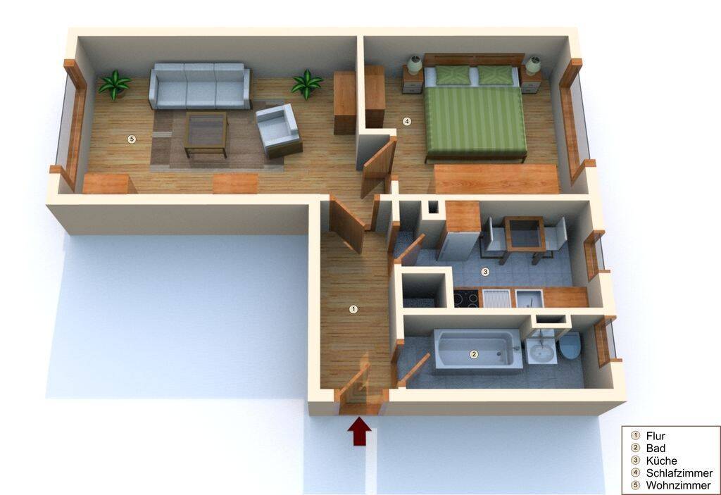 2-Zimmerwohnung in Möckern – Leipzig – Vorschaubild 4