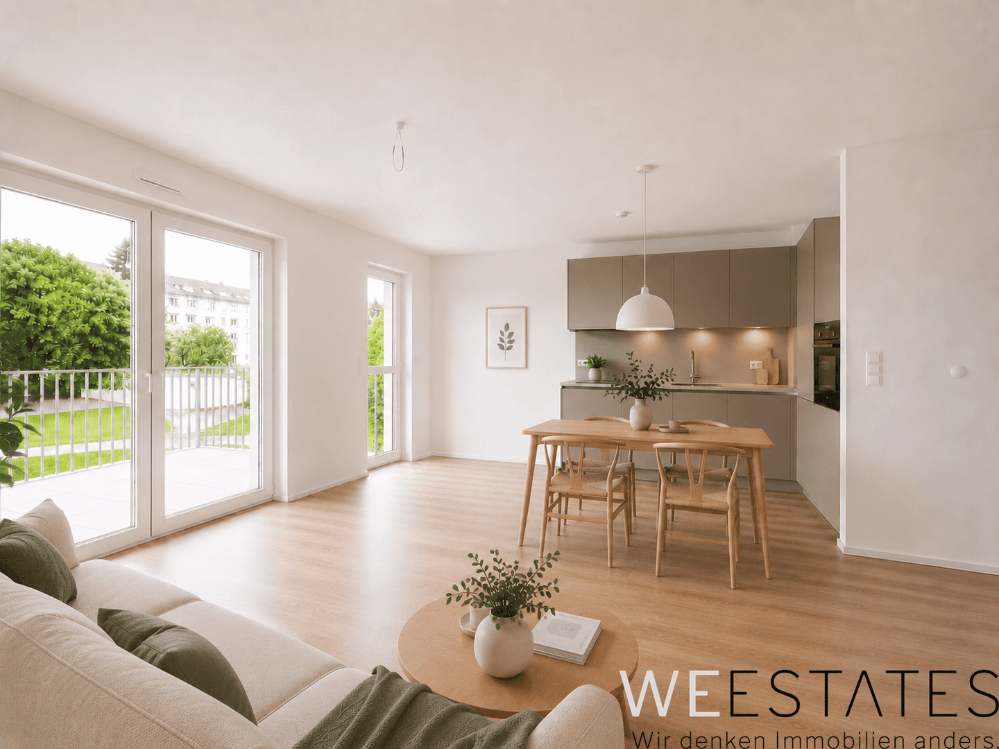 Viel Platz für die ganze Familie - moderne 4-Zimmer-Wohnung mit Stellplatz und Einbauküche optional