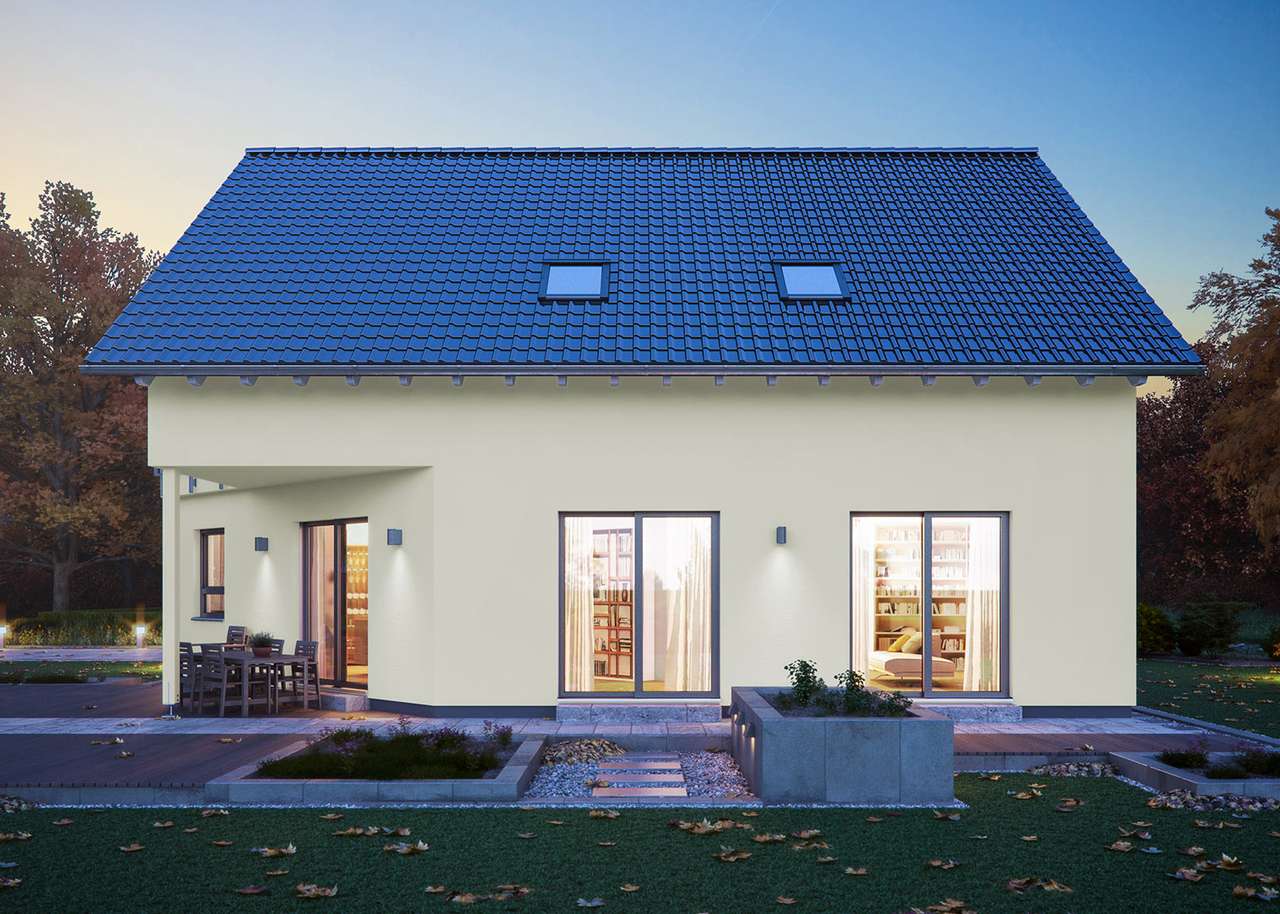 LifeStyle 18.01.Satteldach, schräge Linien und ein mittig integrierter Treppenaufgang. Preis ist ohne Grundstück – Trulben – Vorschaubild 3